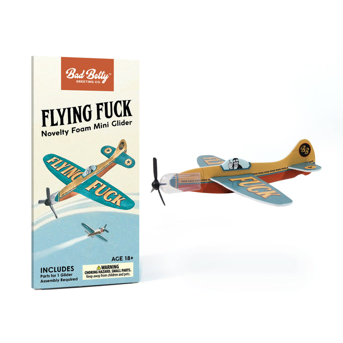 Bad Betty Greeting Co. - Novelty Toy Foam Glider Flying Fuck - Funny Gag Gift