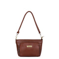 Women's brown leather shoulder bag for work, travel, and daily use