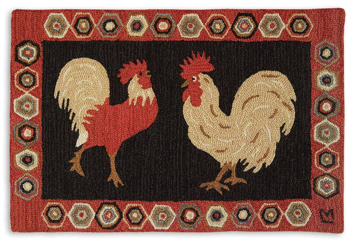 Chandler 4 Corners - Face Off 2'x3' Handcrafted Wool Area Rug
