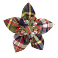 DOG-COLLAR-SLIDER-FLOWER-DARK-OLIVE-PLAID