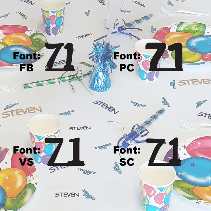 Custom-Fetti Number - 71