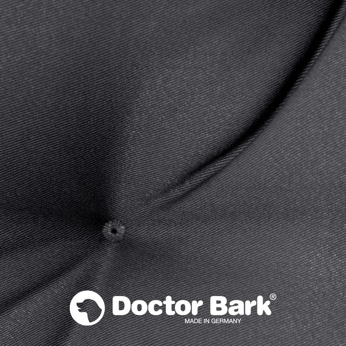 Doctor Bark Country dog cushion grey, cotton fabric detail