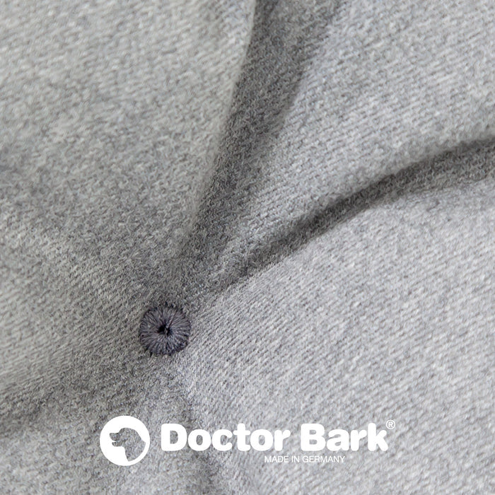 Doctor Bark Country dog cushion light grey, fabric detail