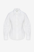 HEVRON Drexel Shirt White Cotton Poplin Shirt, product front view