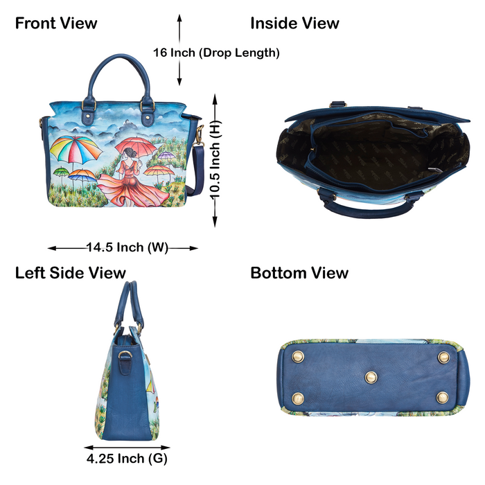 Top Handle Satchel Crossbody Bag for Work, Daily Use & Travel-infographic image