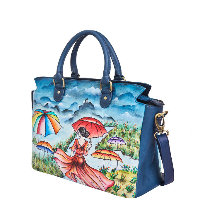Top Handle Satchel Crossbody Bag for Work, Daily Use & Travel-half side view