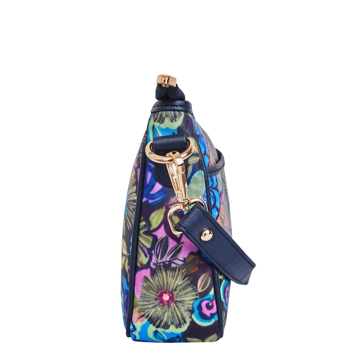 Women's botanical crossbody hobo sling bag for work, travel, and daily use-side view