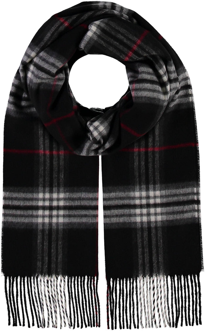 FRAAS - The Scarf Company - FRAAS Plaid Cashmink® Scarf: Black