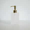 Frosted Lucite Soap Pump - Gold