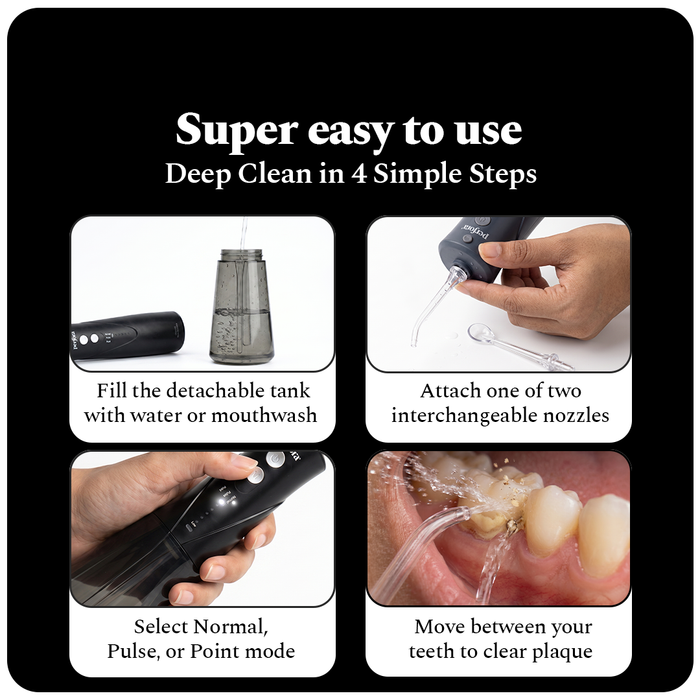 Granite Black Power Flosser + Purple Serum 30 ml