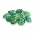 Green fluorite polished tumblestone, glossy green natural stone