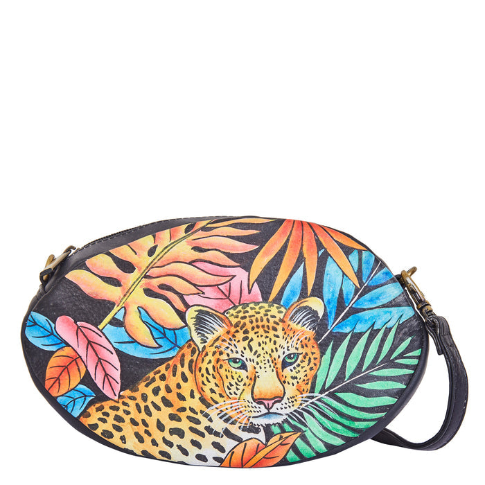 Leopard art fanny pack for travel and hands-free carry