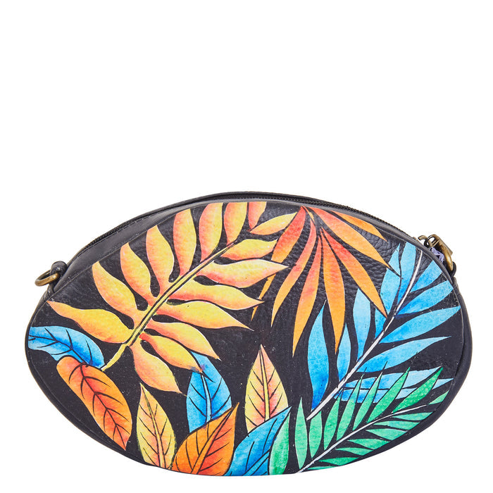 Leopard art fanny pack for travel and hands-free carry-back view