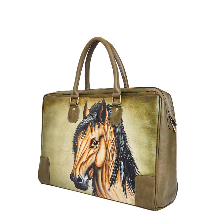 Lady With Hat top handle business bag for office wear-half side view