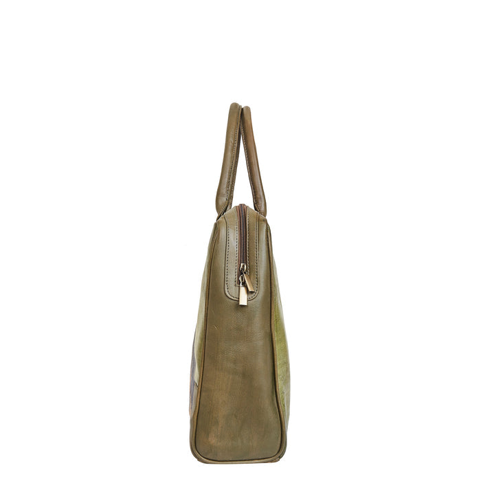 Lady With Hat top handle business bag for office wear-side view