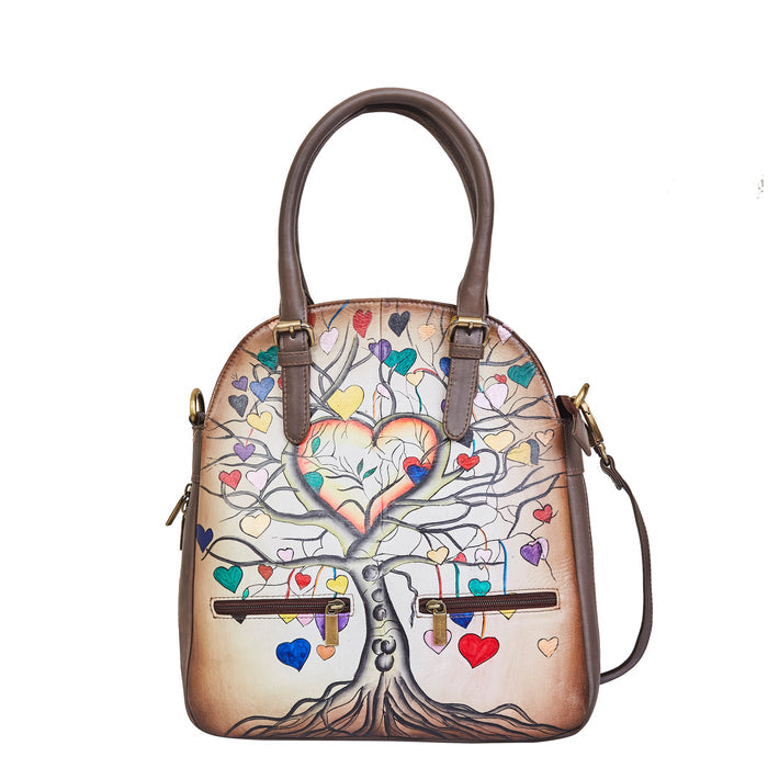 Heart tree art shoulder tote bag for work and everyday carry