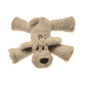 A House of Paws Big Paw Dog plush dog toy in a cream colour, featuring a black stitched nose and eyes, photographed against a solid white background.