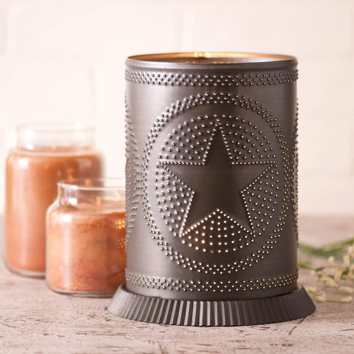 Irvin's Tinware - Candle Warmer with Regular Star in Kettle Black