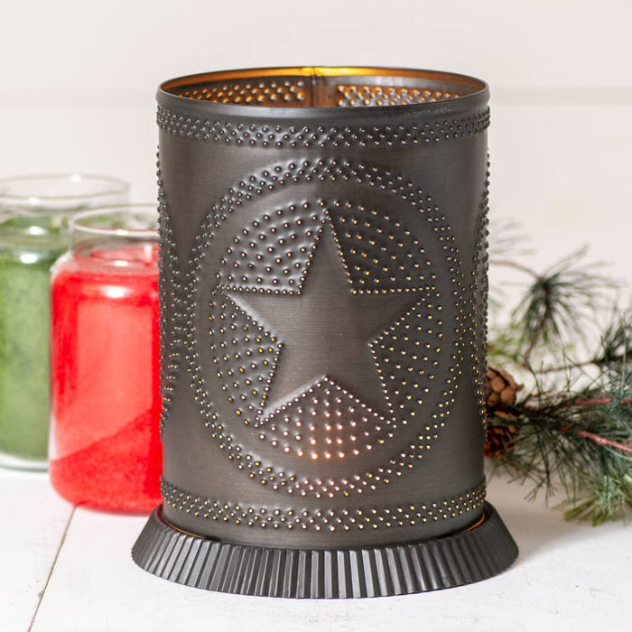 Irvin's Tinware - Candle Warmer with Regular Star in Kettle Black