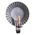 Irvin's Tinware - Large Round Candle Sconce in Smokey Black