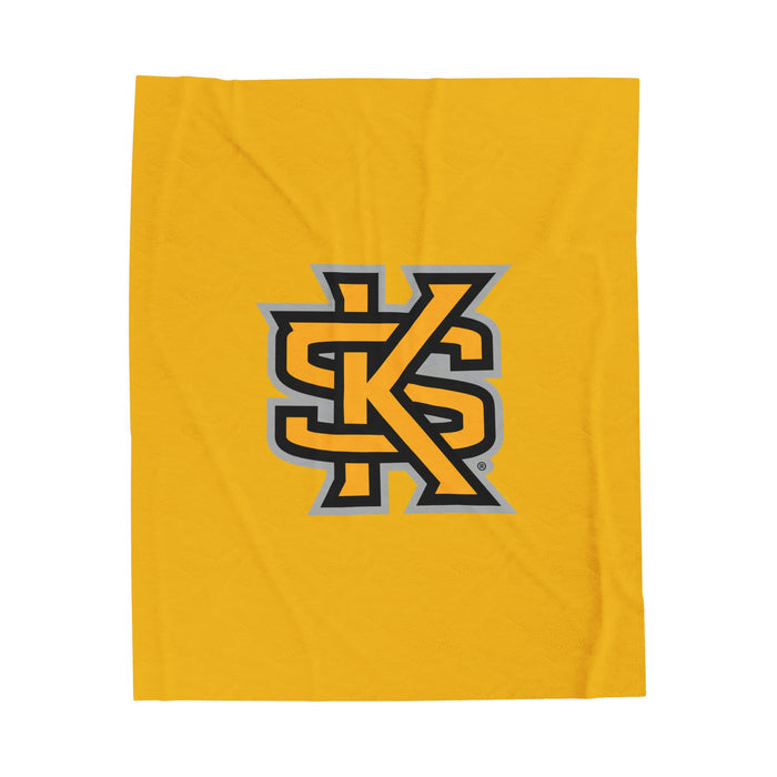 KSU Gold Velveteen Plush Blanket
