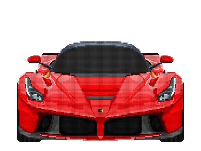 LaFerrari Mosaic by Cristian Mielu on GIANT ART - red digital drawing