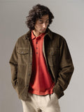 Men's 100% Cotton Regular Fit Jackets Corduroy Olive