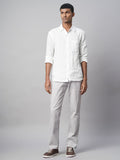 Men's Cotton Lycra Regular Fit Pant Grey