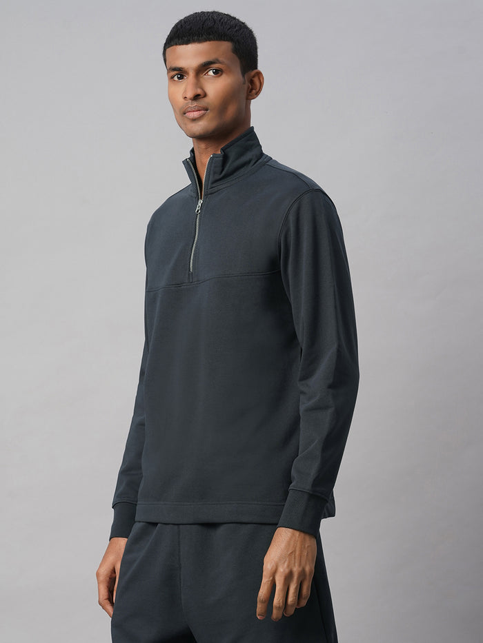 Men's Cotton Polyester Regular Fit Tshirt Navy