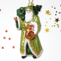 OrnamentallyYou - Spirit of the Forest Father Santa Victorian Glass Ornament