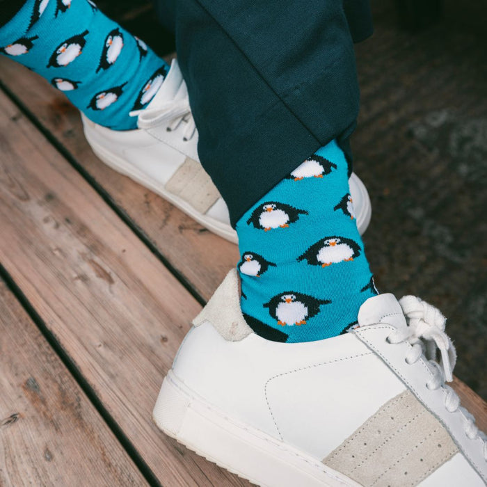 Penguin Matching Bamboo Socks – Adult & Child - Bascora