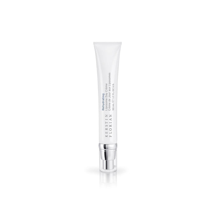 Rehydrating Liposome Day Creme | Kerstin Florian in a sleek white tube with silver pump, ideal for skincare routines focused on hydration and daily wellness.