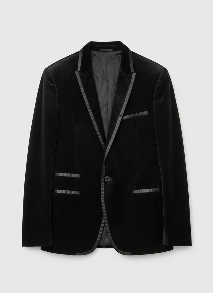 Rohit Gandhi + Rahul Khanna Men's Black Velvet Blazer UK M/L (USED)