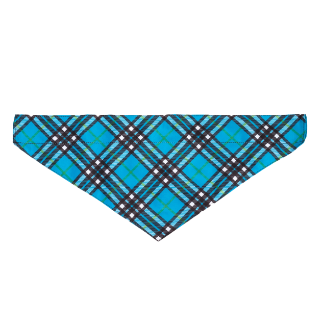 SLIDE-ON-DOG-BANDANA-BLUE-BIAS-PLAID