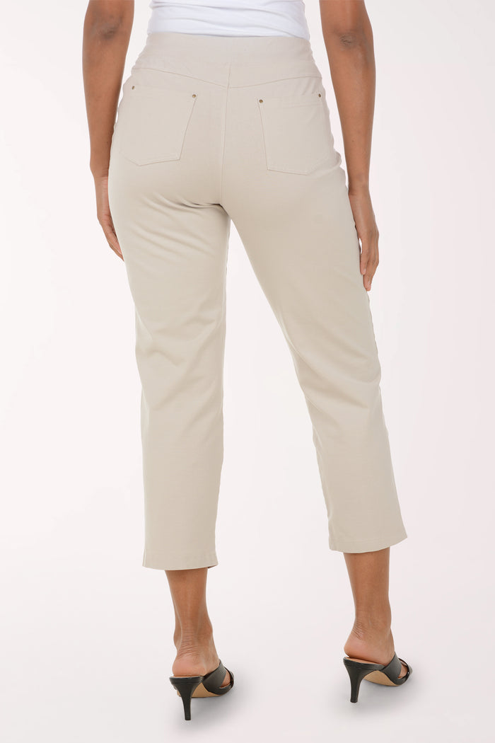 Stonewash Seamed Front Straight Leg Pant