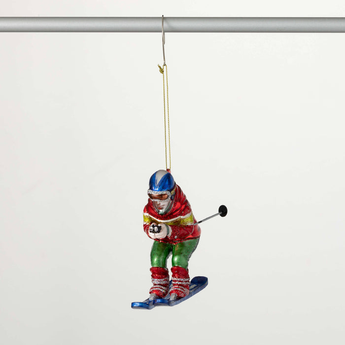 Sullivans Home Decor - RETRO SKIER ORNAMENT