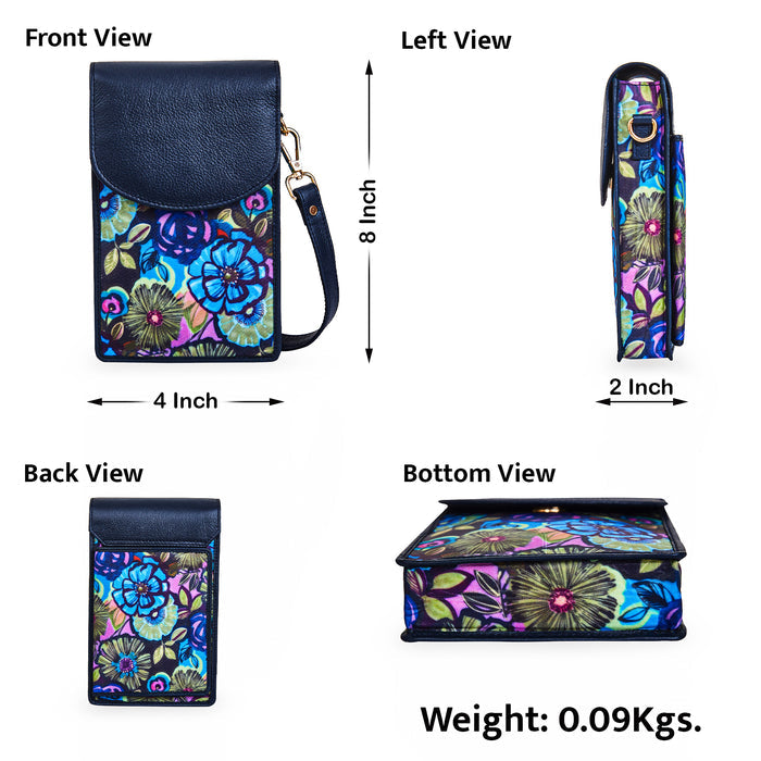 Women's floral crossbody phone wallet for travel and daily use-infographic image
