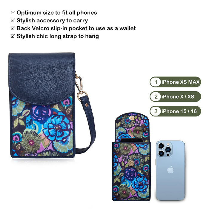 Women's floral crossbody phone wallet for travel and daily use-feature image