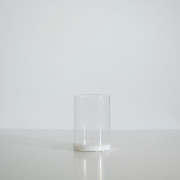 White Lucite Round Tumbler