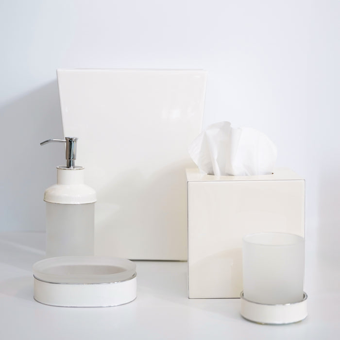 White Silver Essentials Soap Dish