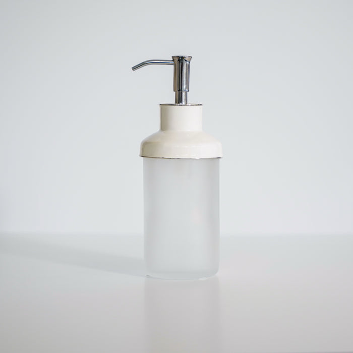 White Silver Essentials Soap Pump - Silver