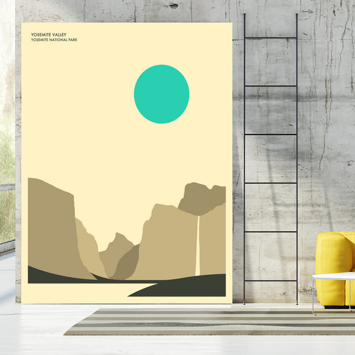 YOSEMITE NATIONAL PARK (Yosemite Valley) by Jazzberry Blue on GIANT ART - blue vector illustration